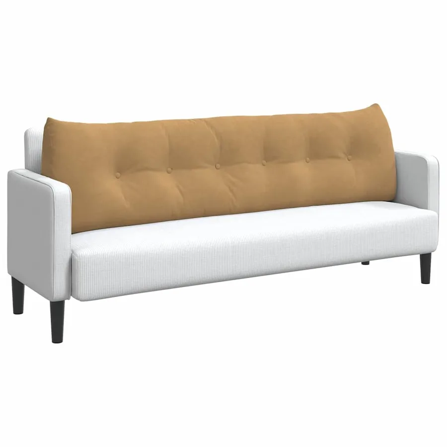 Coussin de Dos Marron 180 x 24 x 50 cm Velours - 3