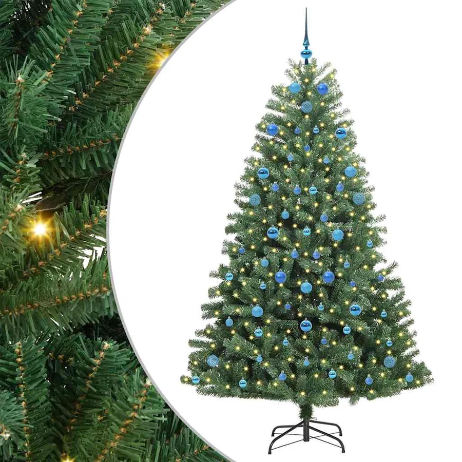 Sapin de Noël Artificiel à Branches Articulées Vert 210 cm - 2