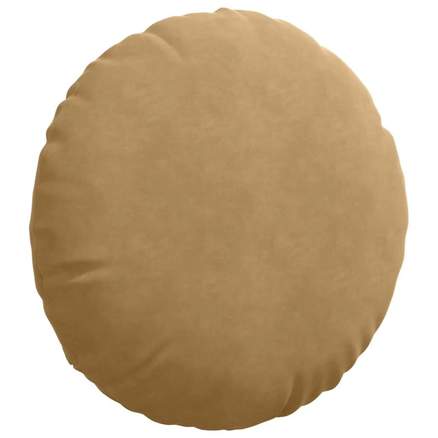 Coussins de siège 2 pcs Marron Ø50 x 19 cm Velours - 5
