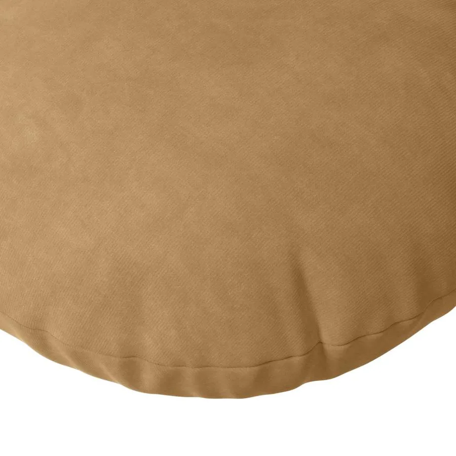 Coussins de siège 2 pcs Marron Ø50 x 19 cm Velours - 7