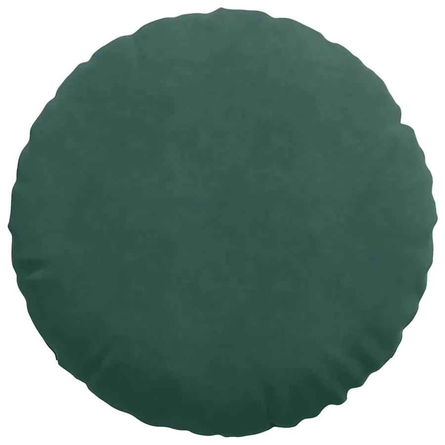 Coussins de siège 2 pcs Vert foncé Ø 80 x 29 cm Velours - 6