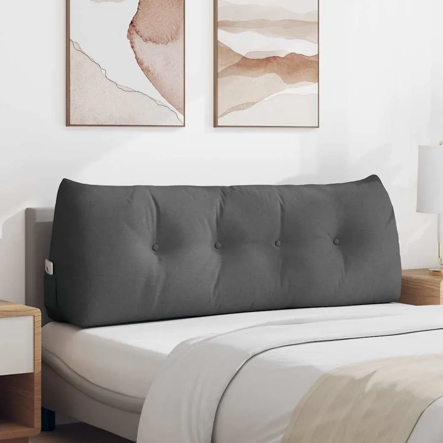 Coussin de Dos Gris foncé 140 x 24 x 50 cm tissu