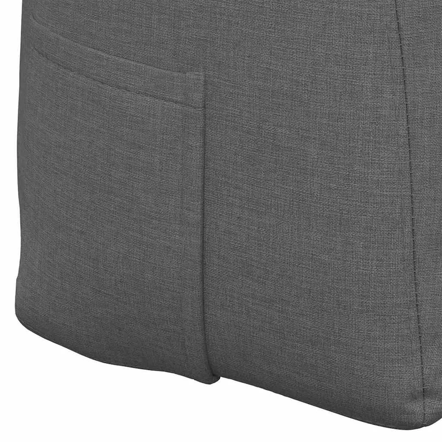 Coussin de Dos Gris foncé 140 x 24 x 50 cm tissu - 9