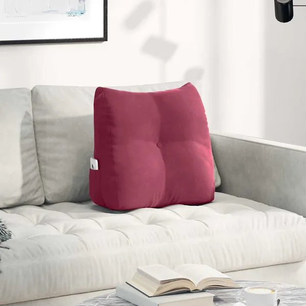 Coussin de Dos Bordeaux 45 x 24 x 50 cm Velours