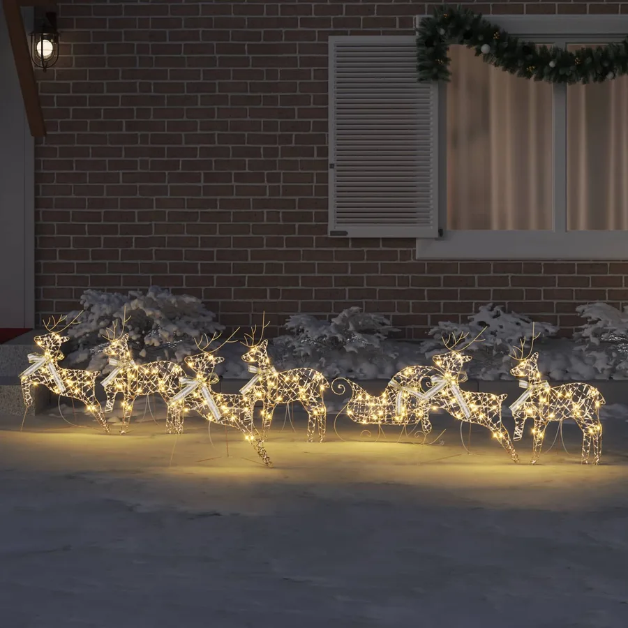 Rennes LED avec 40 LED 7 pcs Doré PET - 3