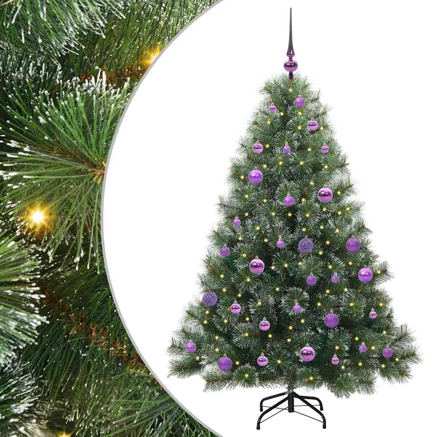Sapin de Noël artificiel avec 150 LED Vert 150 cm PE et PVC - 2