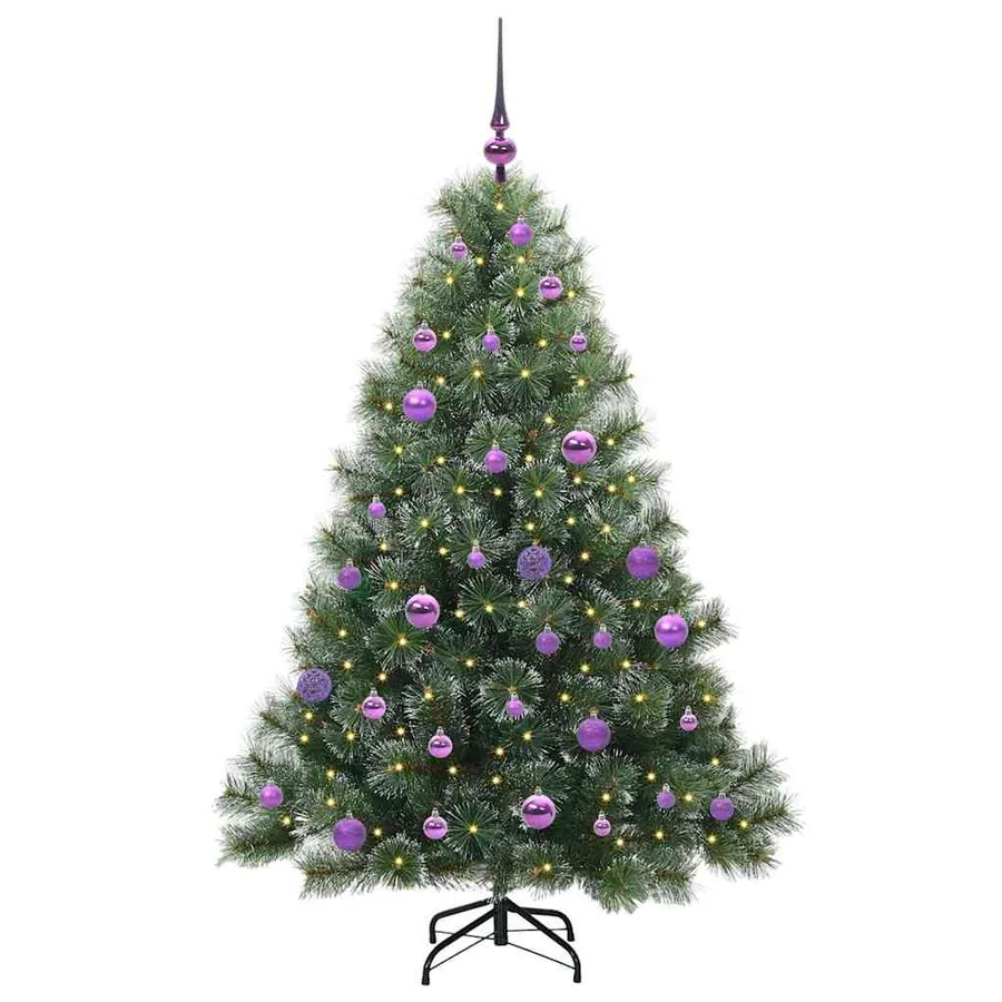 Sapin de Noël artificiel avec 150 LED Vert 150 cm PE et PVC - 3