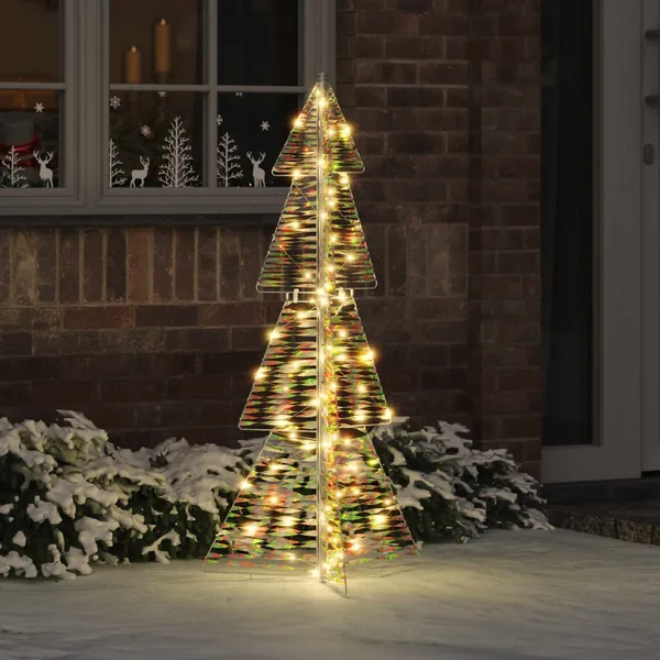 Sapin de Noël avec 100 LED Blanc chaud 120 cm PET