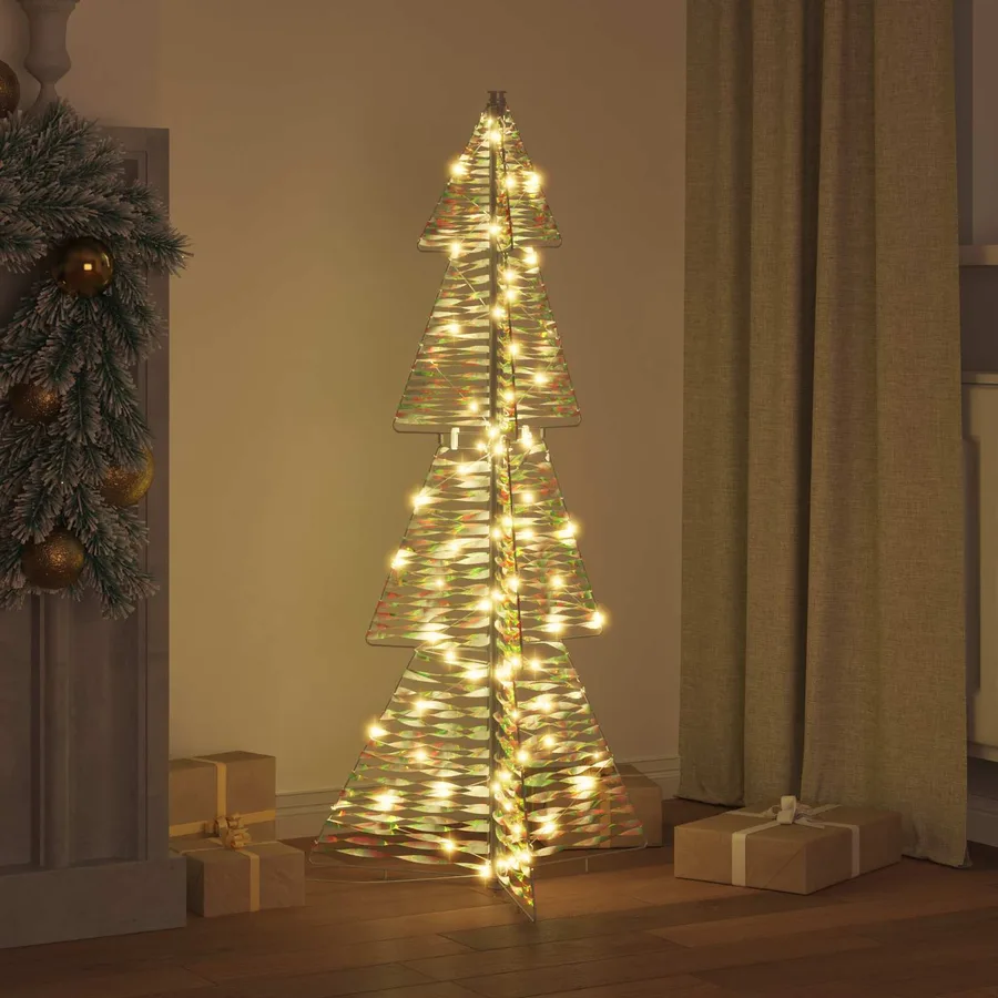 Sapin de Noël avec 100 LED Blanc chaud 120 cm PET - 3