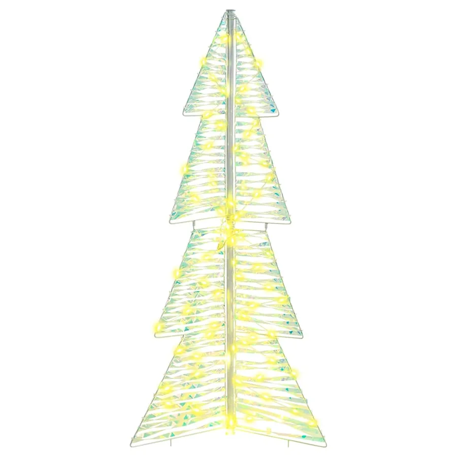 Sapin de Noël avec 100 LED Blanc chaud 120 cm PET - 4