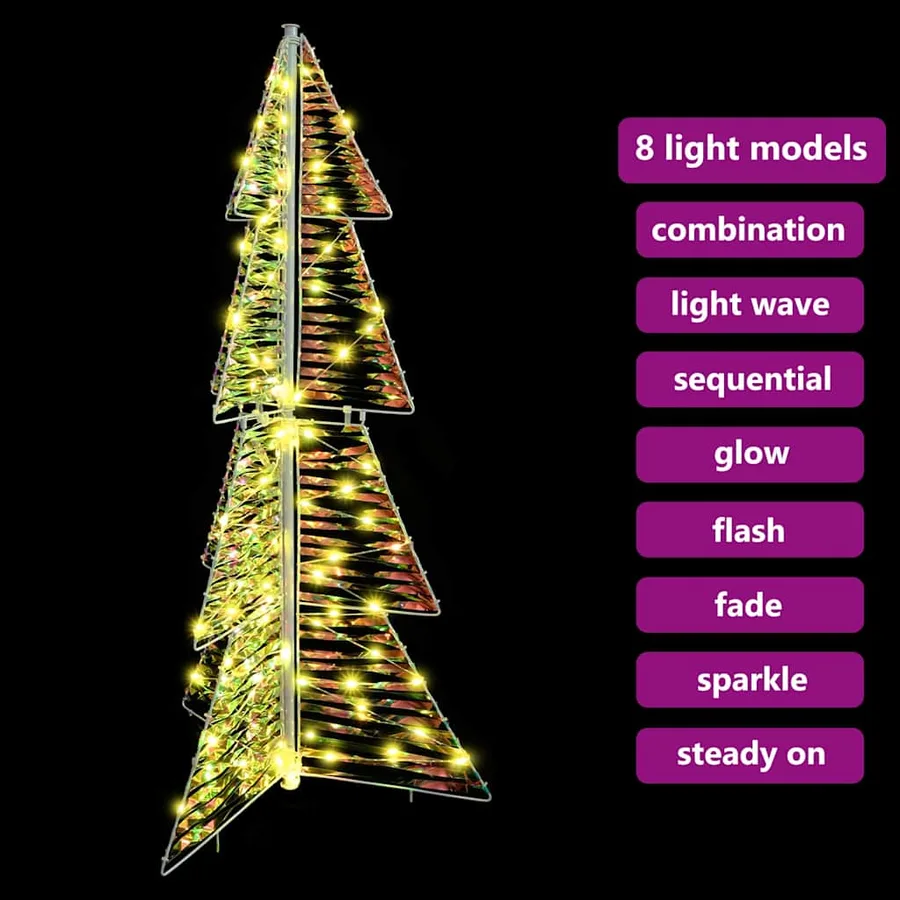 Sapin de Noël avec 100 LED Blanc chaud 120 cm PET - 9