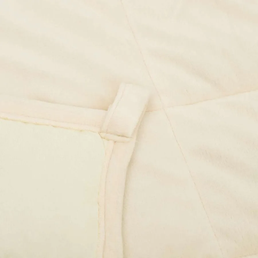 Couverture lestée Crème clair 155x220 cm 7 kg Tissu - 5