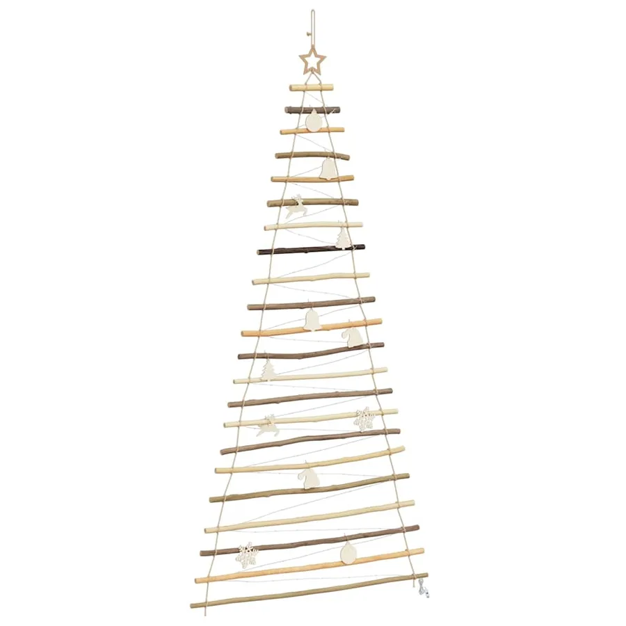 Sapin de Noël avec 130 LED Naturel 210 cm frêne massif - 4