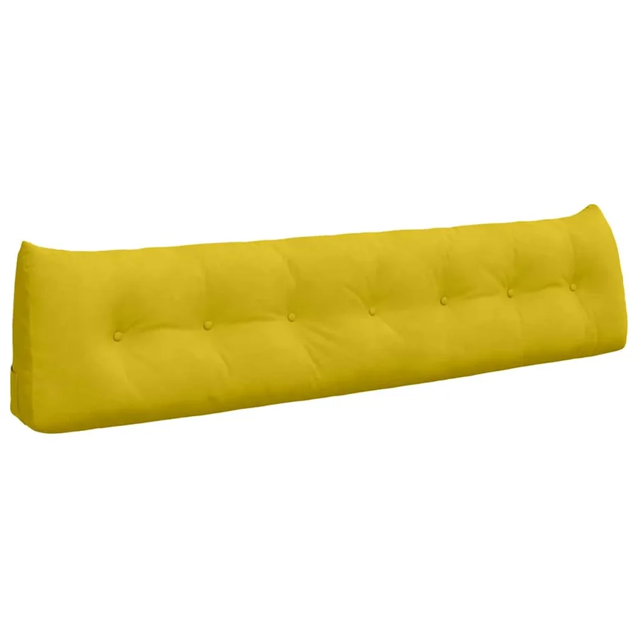 Coussin de Dos Jaune 200 x 24 x 50 cm Velours - 2