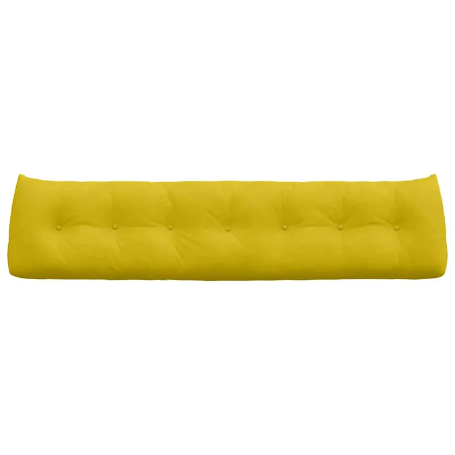 Coussin de Dos Jaune 200 x 24 x 50 cm Velours - 6