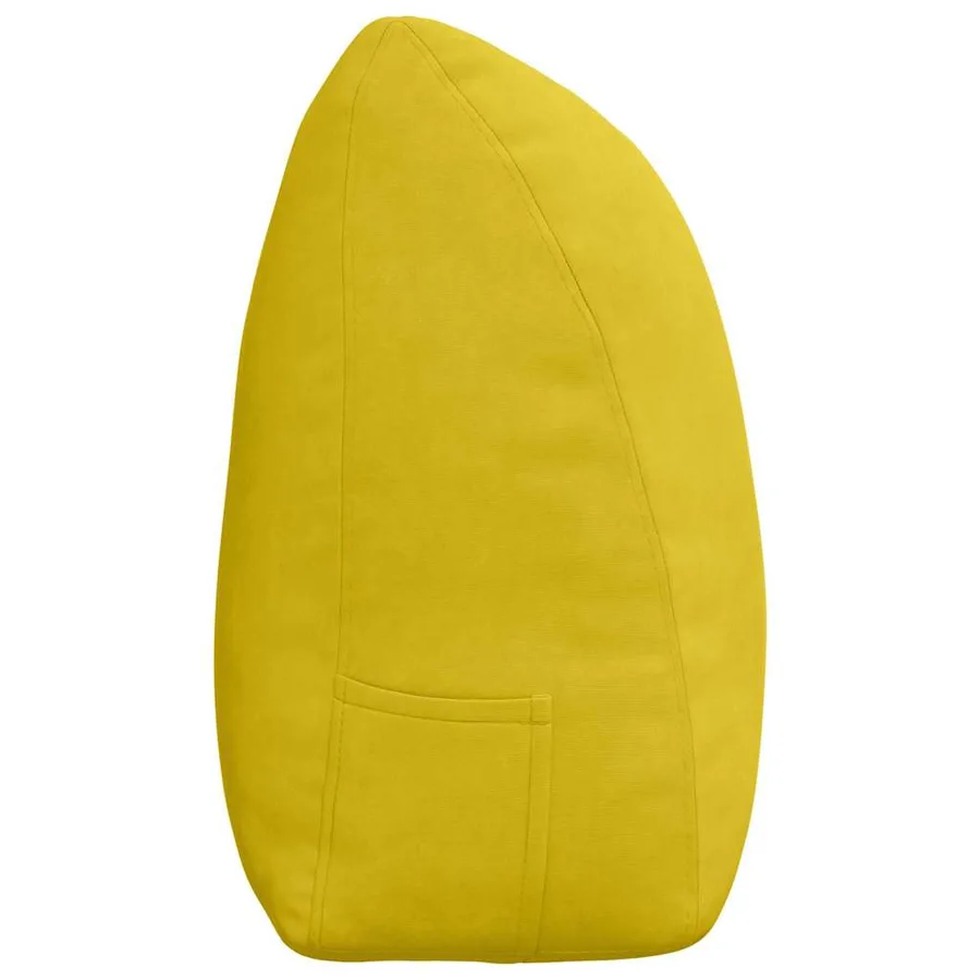 Coussin de Dos Jaune 200 x 24 x 50 cm Velours - 7