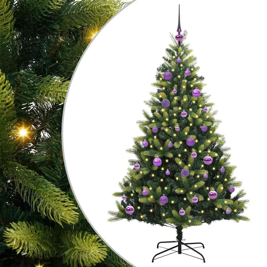 Arbre de Noël artificiel à charnières 150 LED Vert 150 cm - 2