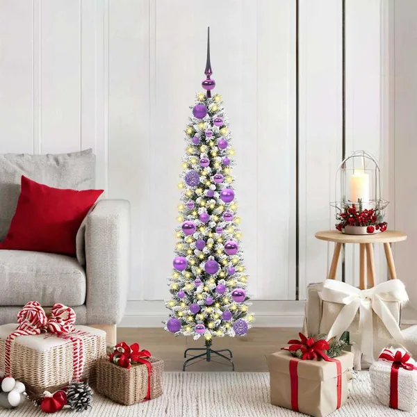 Sapin de Noël artificiel Blanc 120 cm PVC, métal et plastique