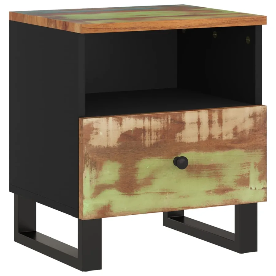 Tables de chevet 2 pcs Bois de récupération et d'ingénierie - 10
