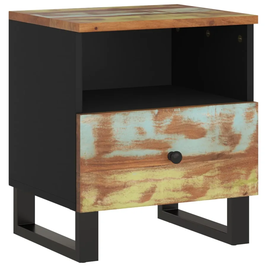 Tables de chevet 2 pcs Bois de récupération et d'ingénierie - 11