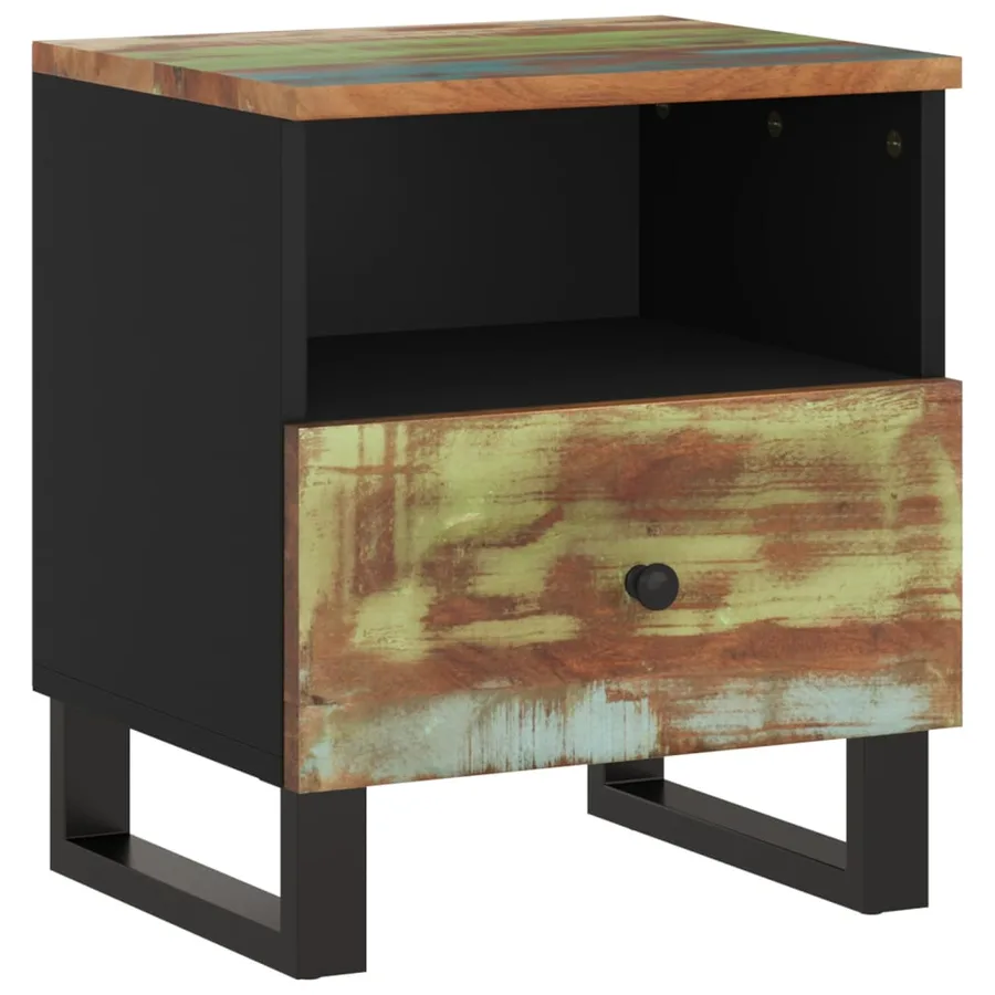 Tables de chevet 2 pcs Bois de récupération et d'ingénierie - 12