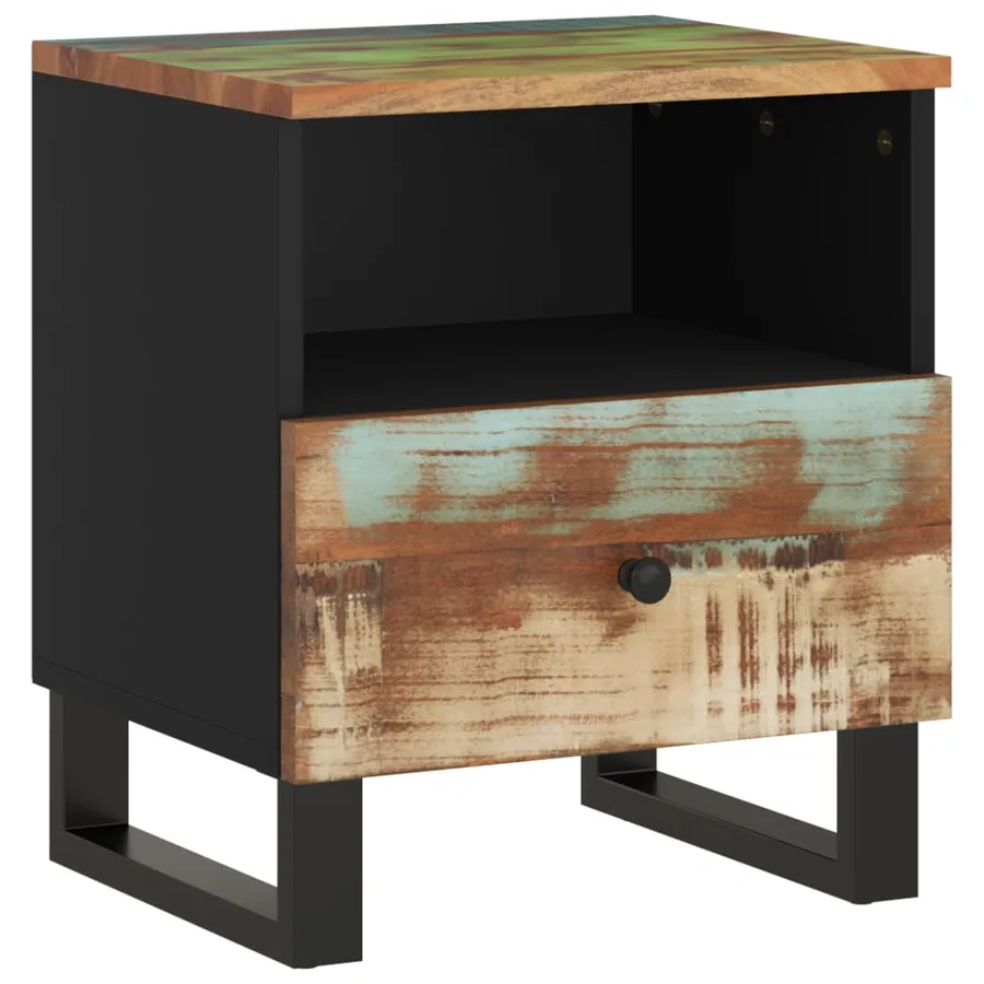 Tables de chevet 2 pcs Bois de récupération et d'ingénierie - 13