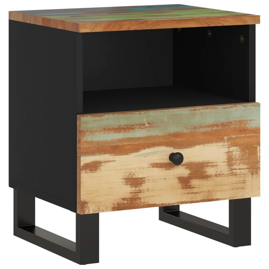 Tables de chevet 2 pcs Bois de récupération et d'ingénierie - 14