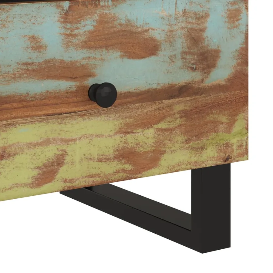 Tables de chevet 2 pcs Bois de récupération et d'ingénierie - 8