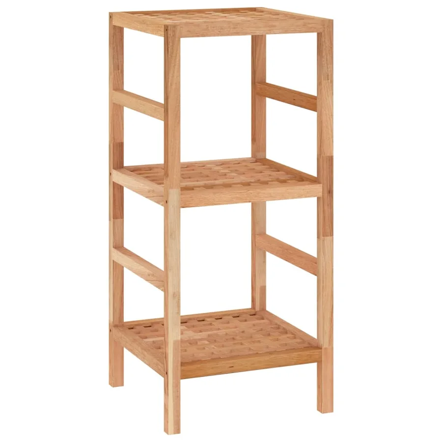 Étagère de salle de bain 35,5x35,5x79 cm Bois massif de noyer - 2