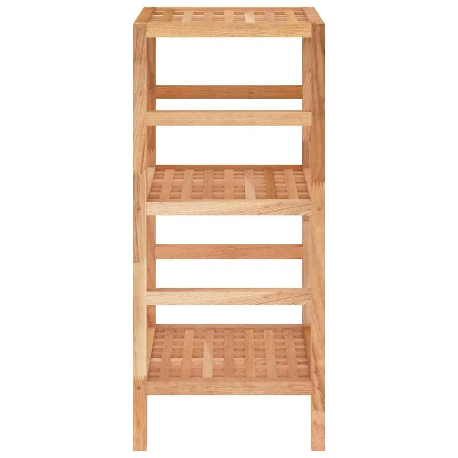 Étagère de salle de bain 35,5x35,5x79 cm Bois massif de noyer - 4