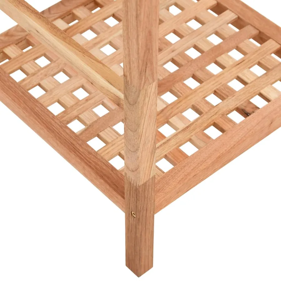 Étagère de salle de bain 35,5x35,5x79 cm Bois massif de noyer - 6