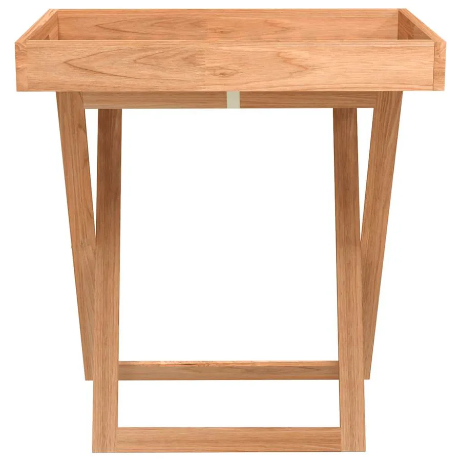 Table à plateau pliante 52x36x56,5 cm Bois massif de noyer - 3