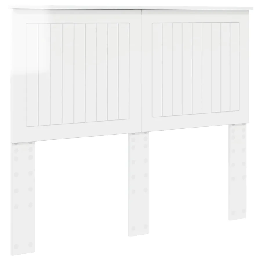 Tête de lit Blanc Brillant 135 cm Bois d'ingénierie - 2