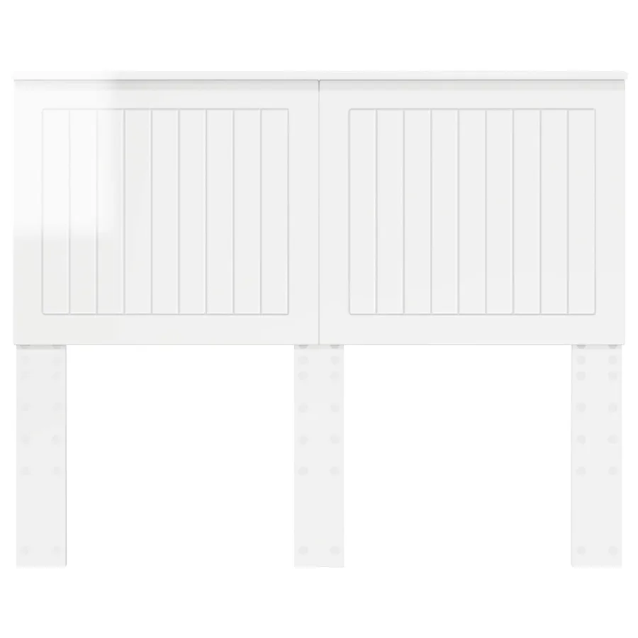 Tête de lit Blanc Brillant 135 cm Bois d'ingénierie - 4