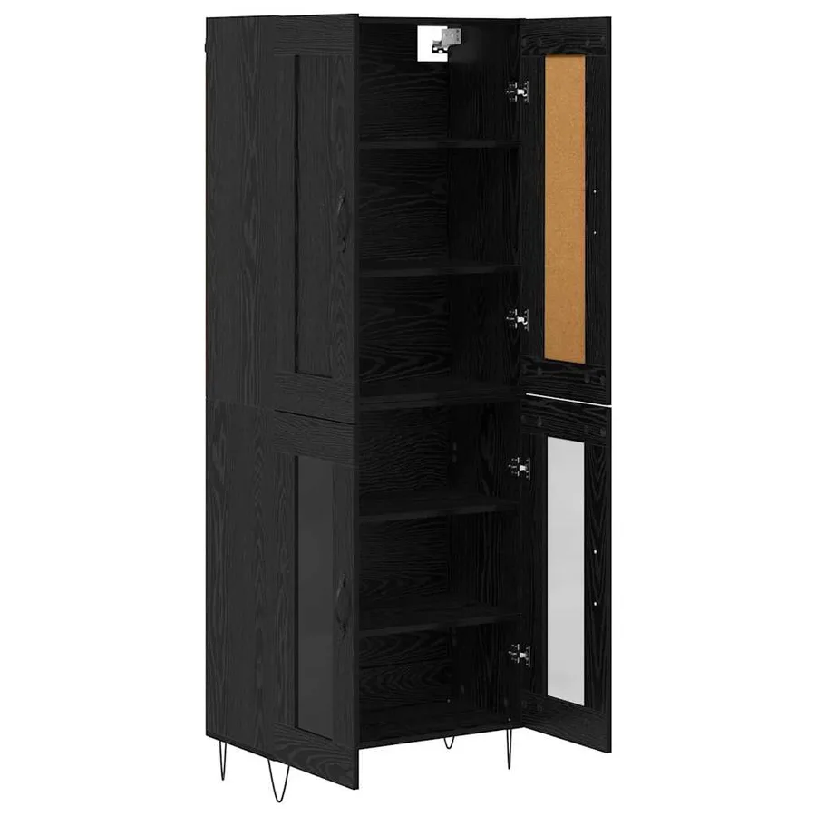Haut Armoire Chêne noir 69,5 x 34 x 180 cm Bois d'ingénierie - 7