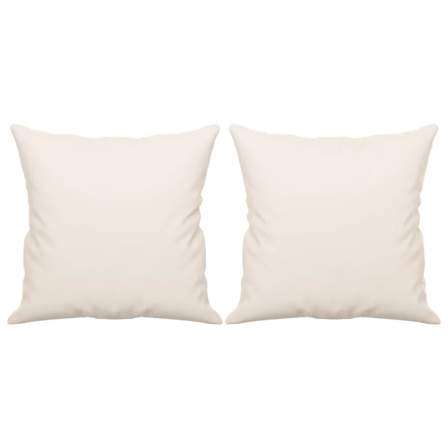 Coussins décoratifs lot de 2 Beige 40x40 cm Tissu microfibre - 2