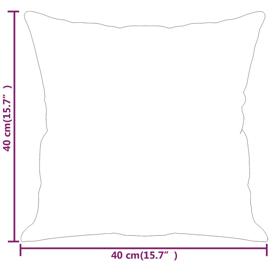 Coussins décoratifs lot de 2 Beige 40x40 cm Tissu microfibre - 7