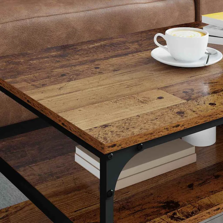 Table basse Bois Ancien 100 x 50 x 45 cm Bois d'ingénierie - 4
