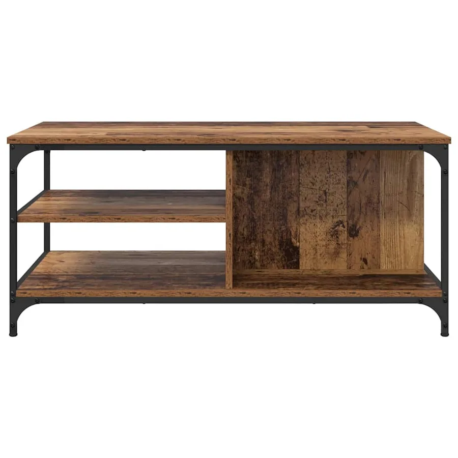 Table basse Bois Ancien 100 x 50 x 45 cm Bois d'ingénierie - 5