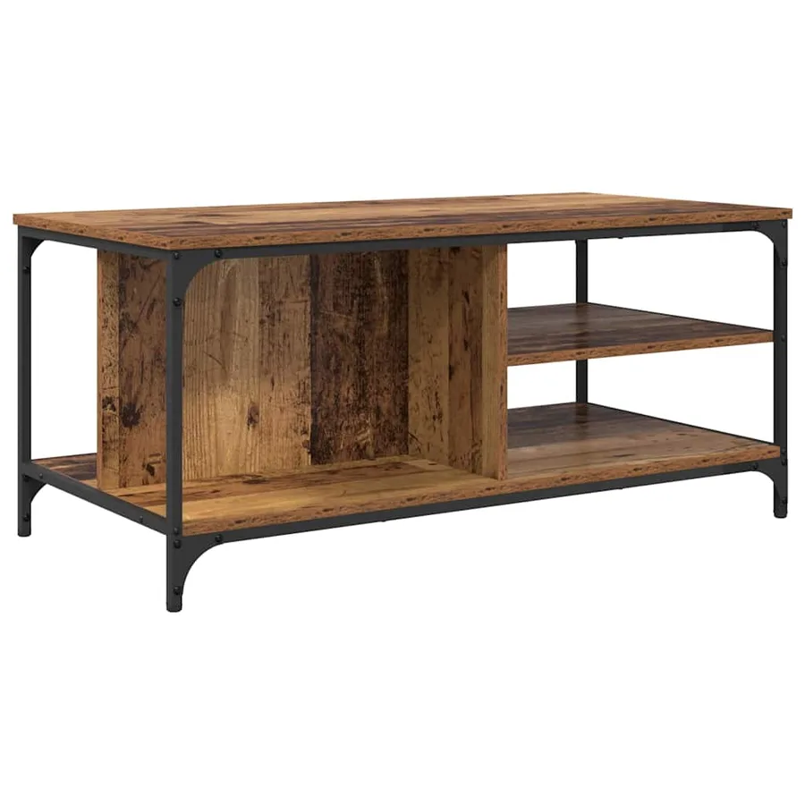 Table basse Bois Ancien 100 x 50 x 45 cm Bois d'ingénierie - 6