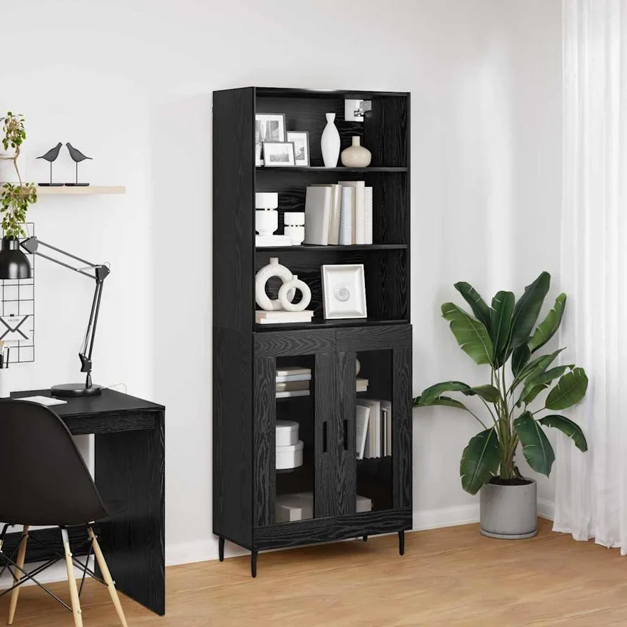 Haut Armoire Chêne noir 69,5 x 34 x 180 cm - 4