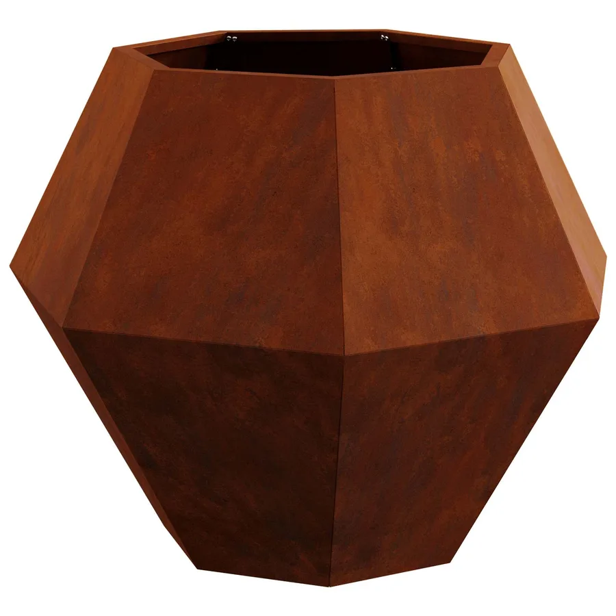 Jardinière Rouillé 75 x 75 x 60 cm Acier patiné - 5
