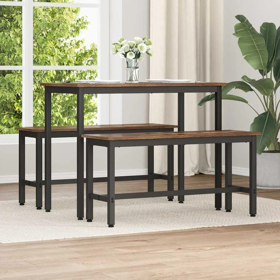 Banc de salle à manger Chêne fumé 100 x 32,5 x 48,5 cm