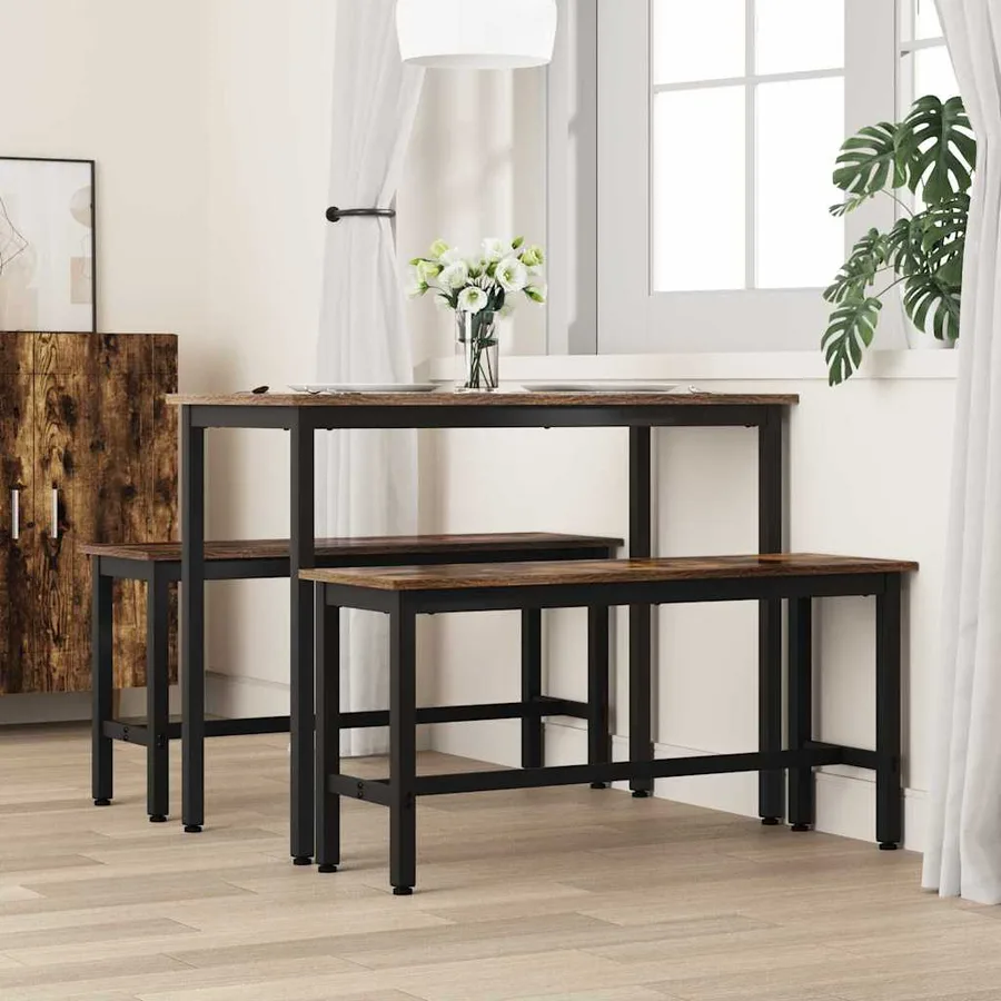 Banc de salle à manger Chêne fumé 100 x 32,5 x 48,5 cm - 3