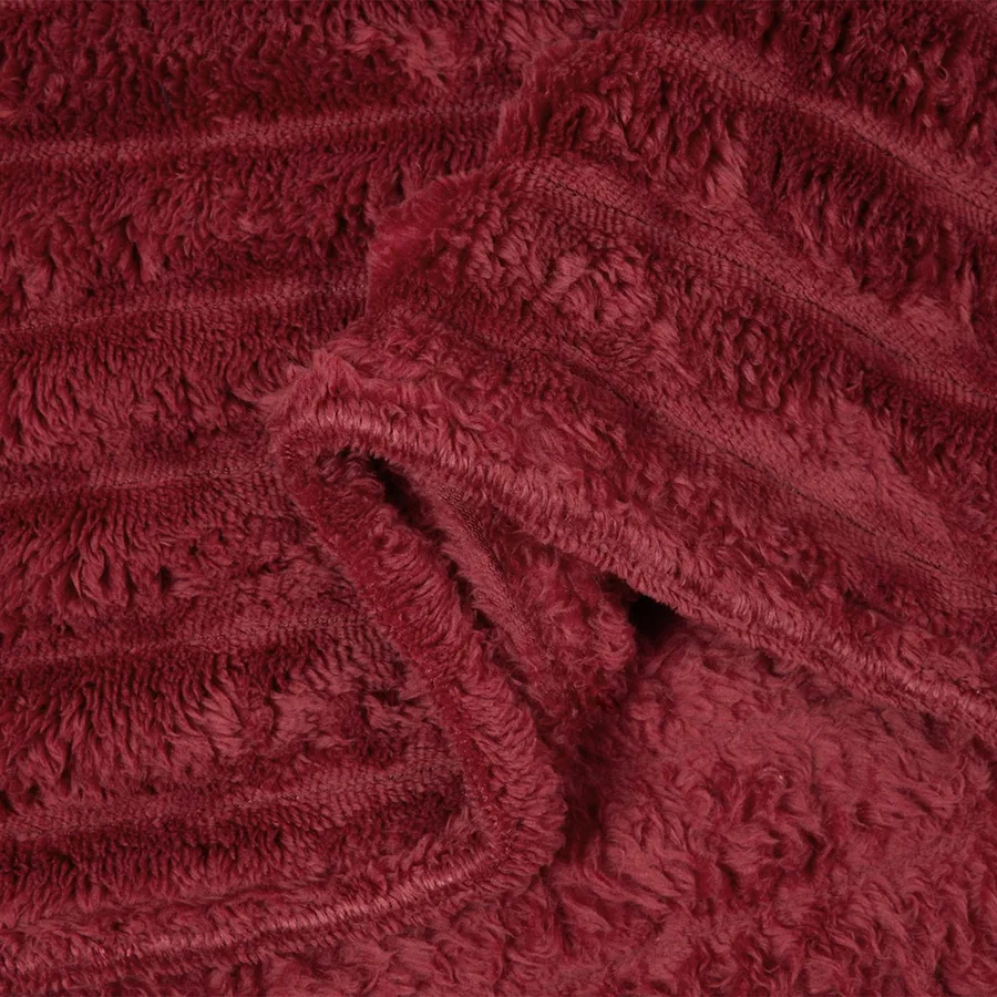 Couvertures à jeter 6 pcs Rouge Bordeaux 200 x 150 cm Toison - 7