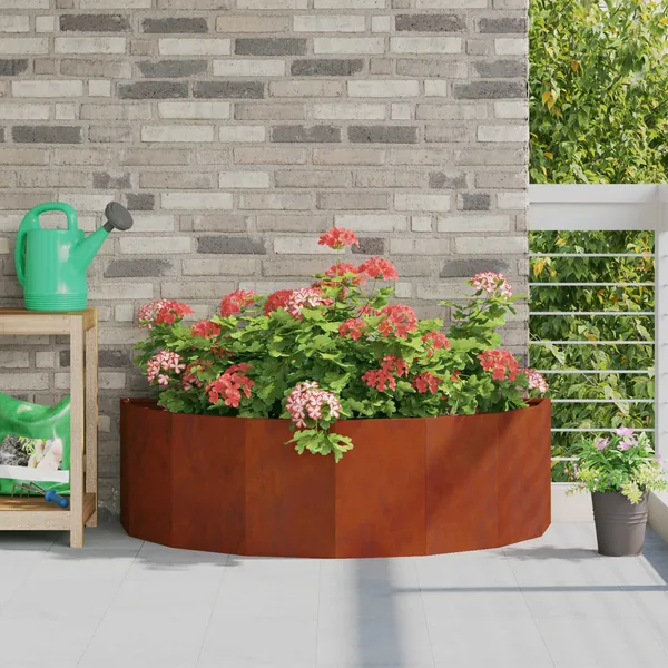 Jardinière Rouillé 120 x 60 x 35 cm Acier patiné