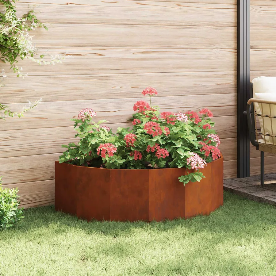 Jardinière Rouillé 120 x 60 x 35 cm Acier patiné - 4