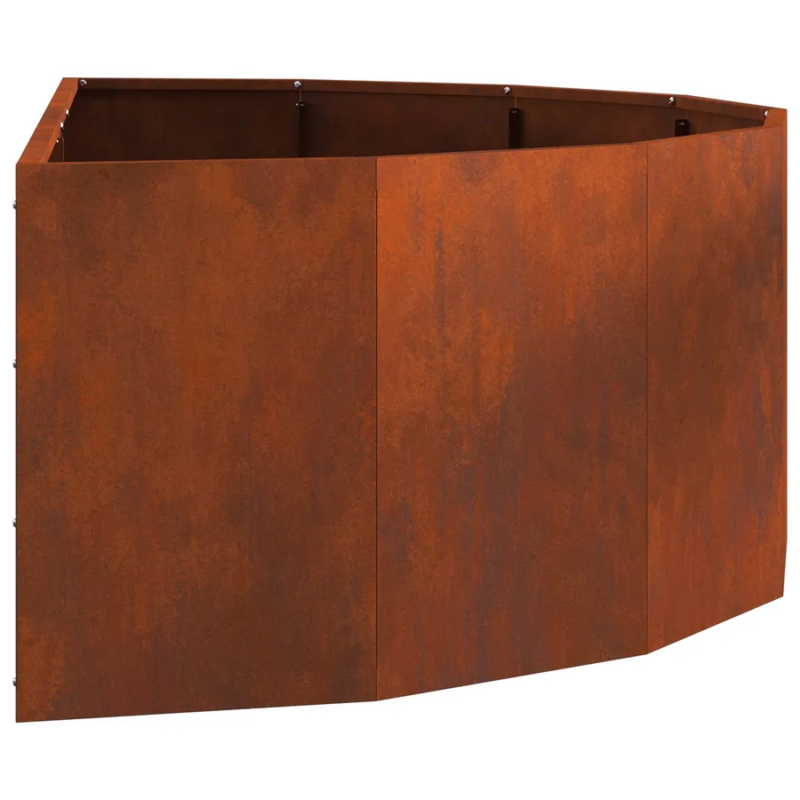 Jardinière Rouillé 120 x 60 x 35 cm Acier patiné - 7