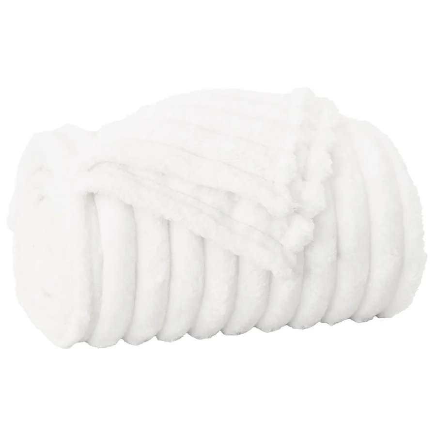 Couvertures à jeter 6 pcs Blanc 150 x 130 cm Toison - 4