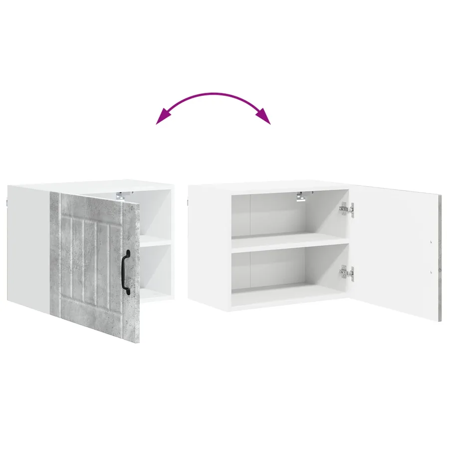 Meuble mural LUCCA 2 pcs Gris béton 50 x 31 x 40 cm - 12